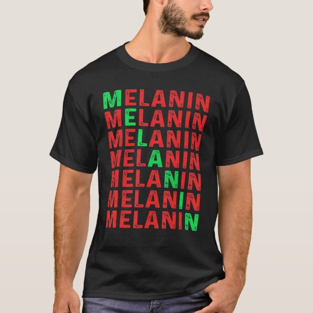 Black Pride Melanin Afro Queens Kings T-Shirt (Vorderseite)