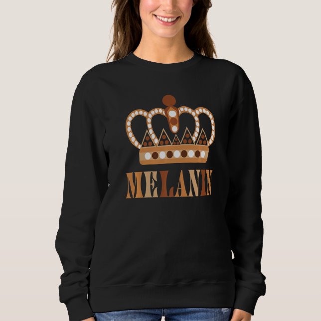 Black Pride Melanin  For Women Men BLM Afro Queens Sweatshirt (Vorderseite)
