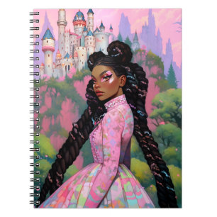 Black Princess Fantasy Art Notizblock