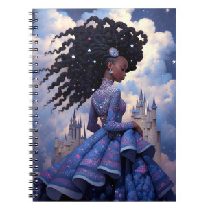 Black Princess Fantasy Art Notizblock