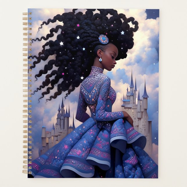 Black Princess Fantasy Art Planer (Vorderseite)