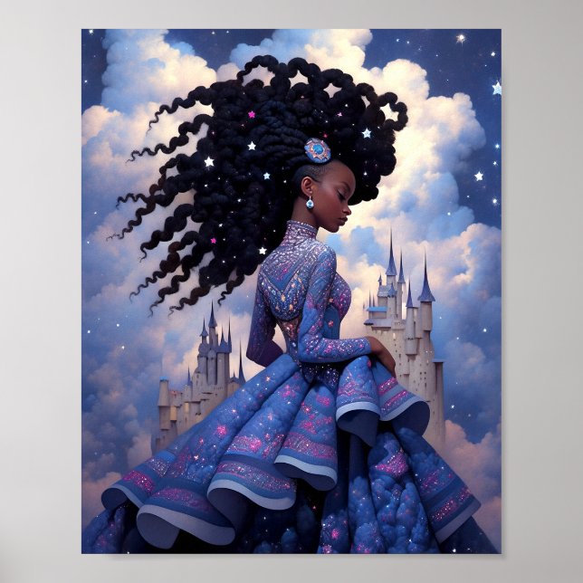 Black Princess Fantasy Art Poster (Vorne)