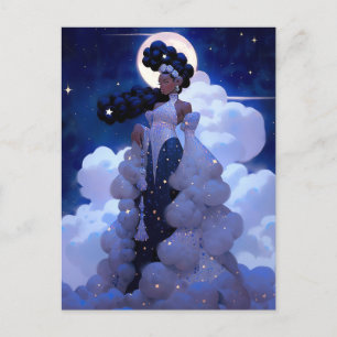 Black Princess Fantasy Art Postkarte