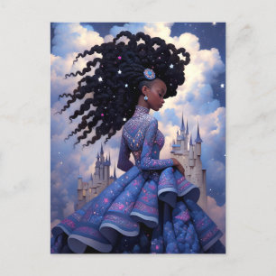 Black Princess Fantasy Art Postkarte