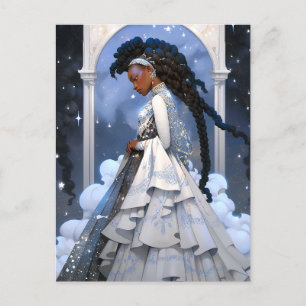 Black Princess Fantasy Art Postkarte