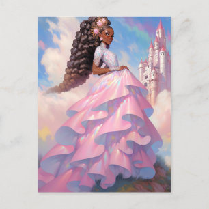 Black Princess Fantasy Art Postkarte