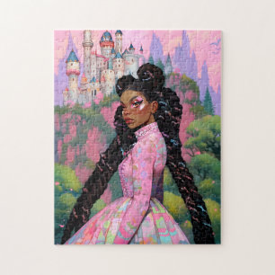 Black Princess Fantasy Art Puzzle
