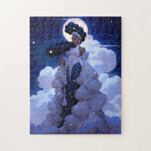 Black Princess Fantasy Art Puzzle