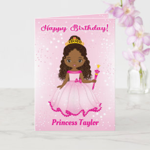 Black Princess Happy Birthday Card   Alter hinzufü Karte