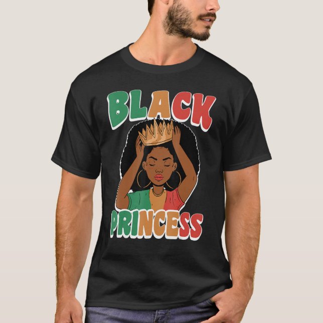 Black Princess Women African American Black Histor T-Shirt (Vorderseite)