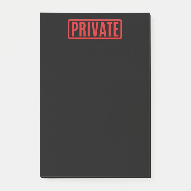 Black Private Post-it-Notizen Post-it Klebezettel (Vorderseite)