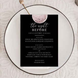Black Probe Dinner Weichrosa Blush Moon Menükarte