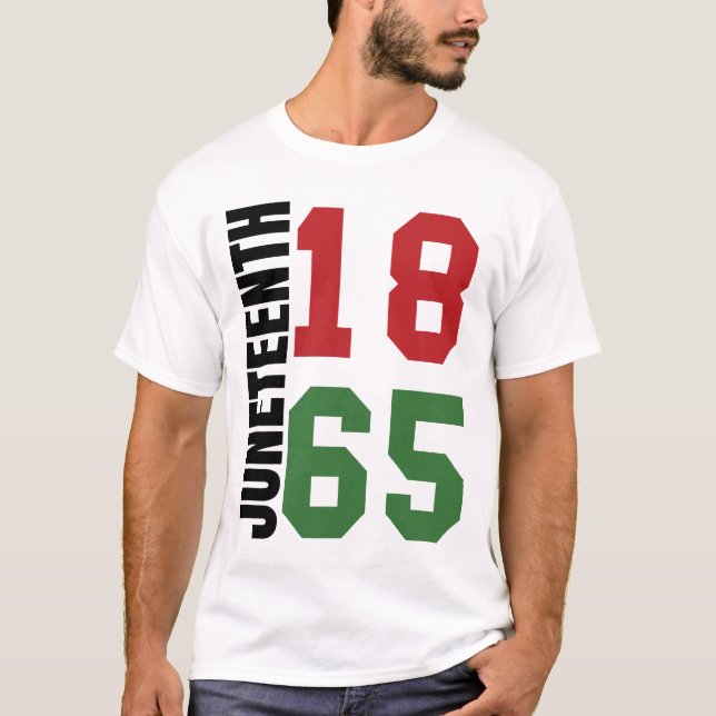 Black Proud African American for Juneteenth 1865 T-Shirt (Vorderseite)