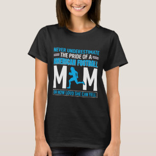 Black Proud American Football Mama Shirt