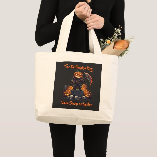 🖤 Black Pumpkin King Halloween Tasche 🎃 (Vorderseite (Produkt))