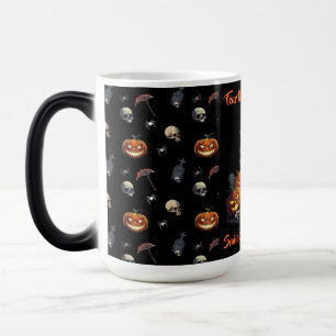 🖤 Black Pumpkin King Halloween Tasse 🎃