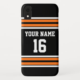 Black Pumpkn Orange Team Jersey Name Case-Mate iPhone Hülle