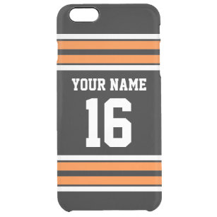 Black Pumpkn Orange Team Jersey Name Durchsichtige iPhone 6 Plus Hülle