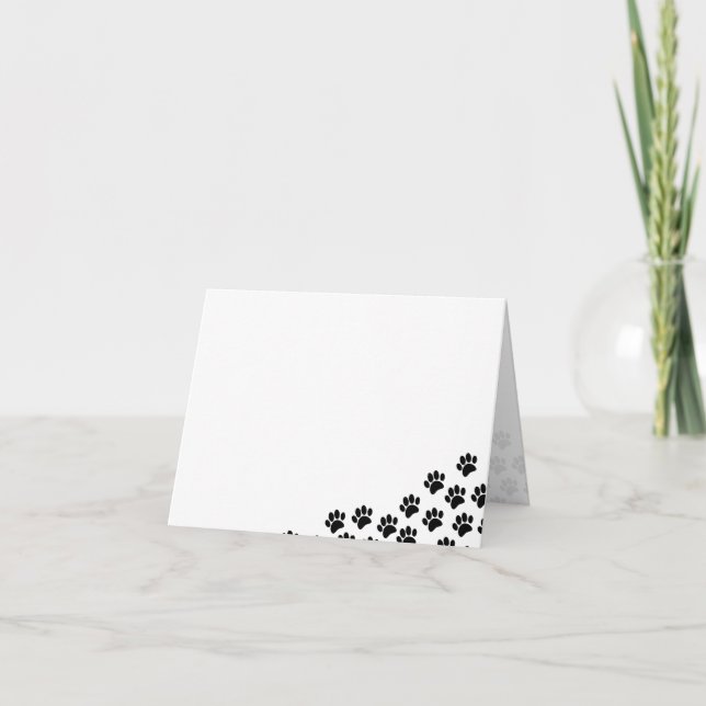 Black Puppy Paw Prints  (Vorderseite)