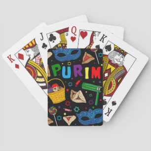 Black Purim Playing Cards Spielkarten