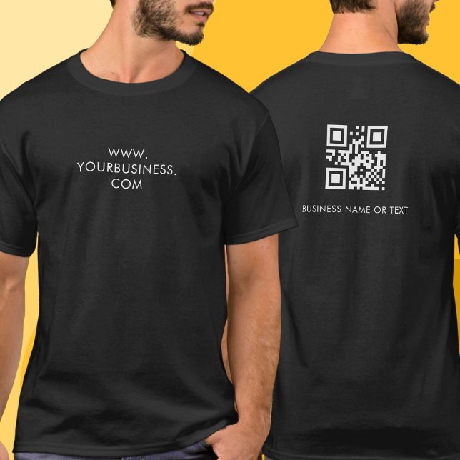 Black QR Code Benutzerdefinierte Website Einfach m T-Shirt (Von Creator hochgeladen)