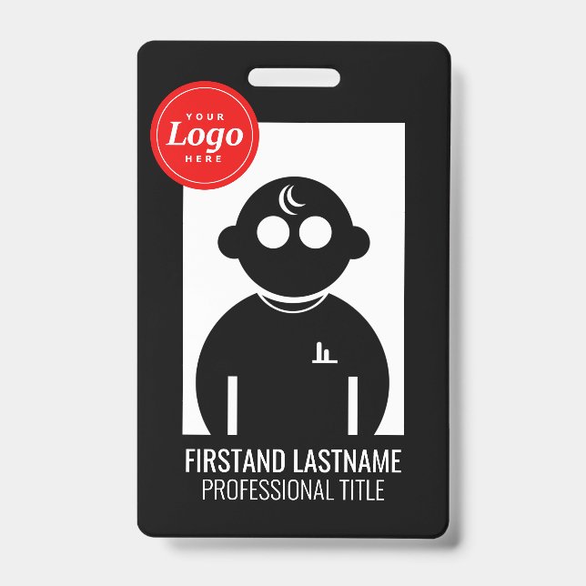 Black QR Coded V2 Mitarbeiter-Abzeichen Ausweis (Vorderseite)