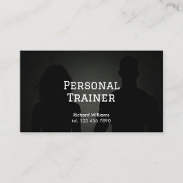 Black QR Fitness Personal Trainer Visitenkarte