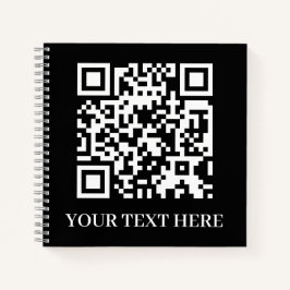 Black QR | Minimalist Scan Me Design Notizbuch