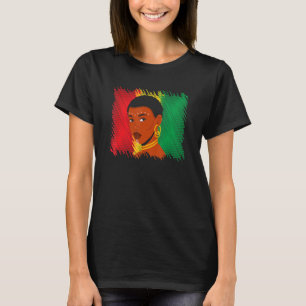 Black Queen African Black Girl Black History Mon T-Shirt