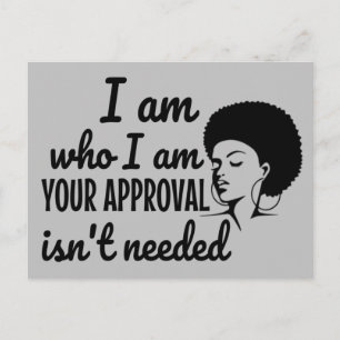 Black Queen Afro American Postkarte