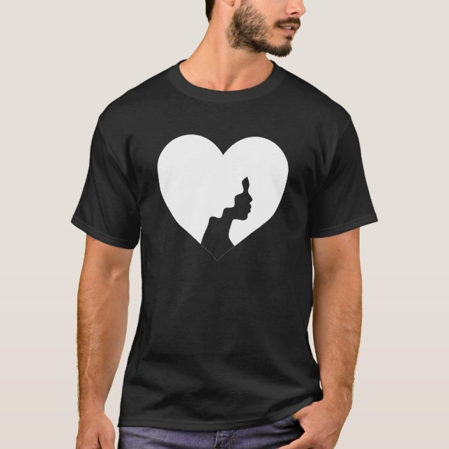 Black Queen Afro Heart Magic Melanin Man Wome T-Shirt (Vorderseite)