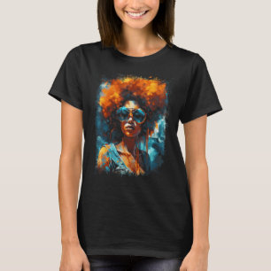 Black Queen Afro Melanin Dripping 13. Juni T-Shirt