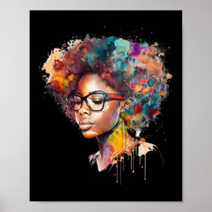 Black Queen Afro Melanin Gran Canaria Poster