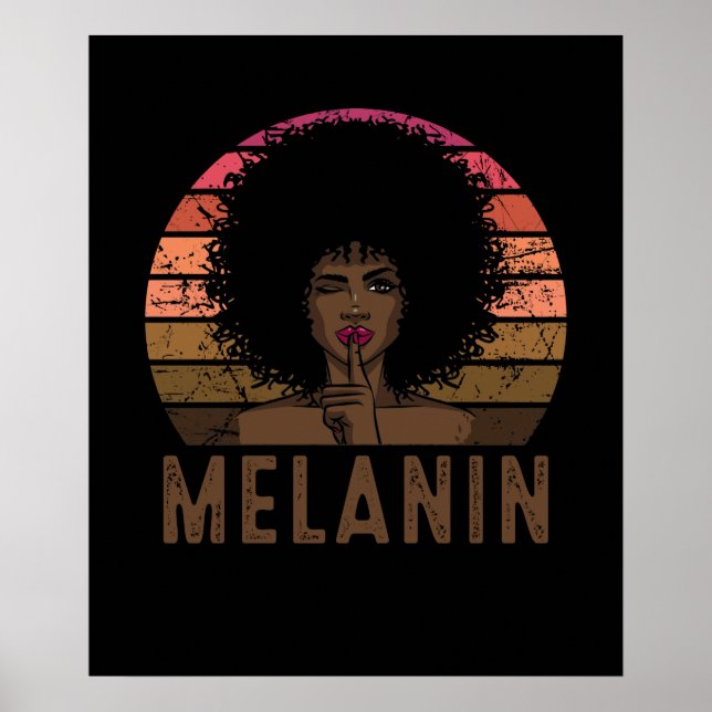Black Queen Afro Melanin Poster (Vorne)