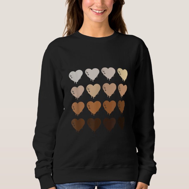 Black Queen Afro Melanin Shades Liebe African Amer Sweatshirt (Vorderseite)