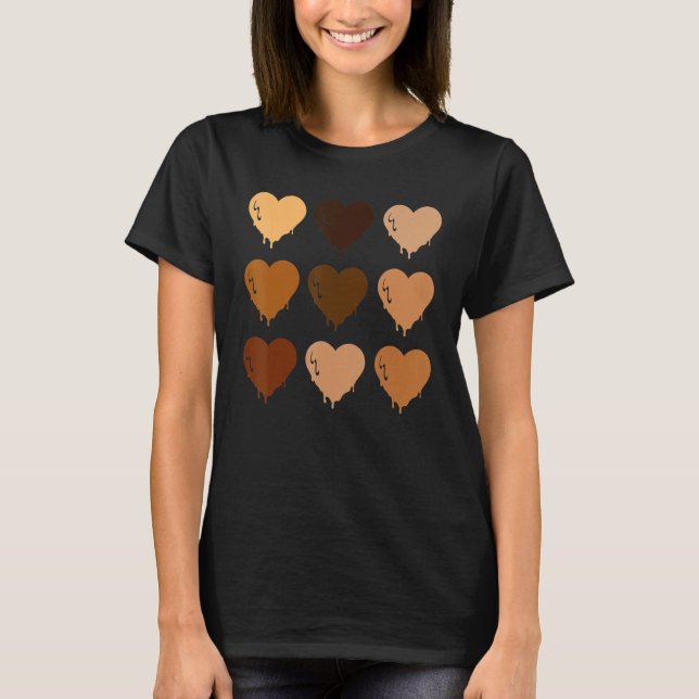 Black Queen Afro Melanin Shades Love African Ameri T-Shirt (Vorderseite)