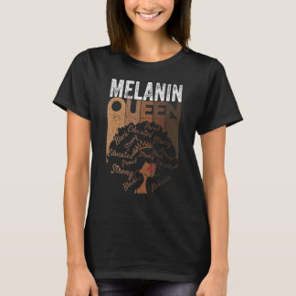 Black Queen Afro Melanin treibt schwarze Geschicht T-Shirt
