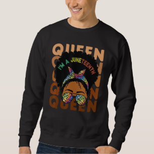 Black Queen Afro Melanin tropft schwarze Geschicht Sweatshirt
