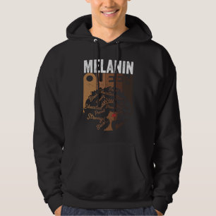 Black Queen Afro Melanin trotzt schwarzer Geschich Hoodie