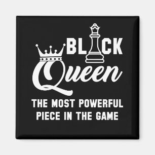 Black Queen am mächtigsten Stück im Spielschach Magnet