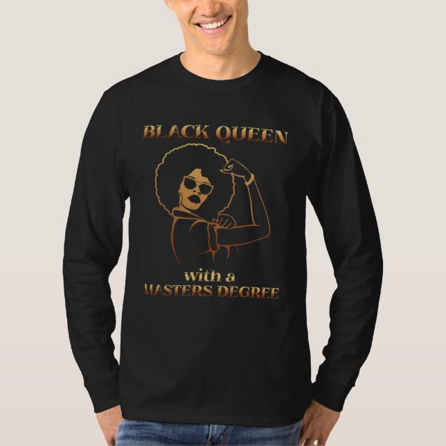 Black Queen Appreciates Fun Masters Graduation T-Shirt (Vorderseite)