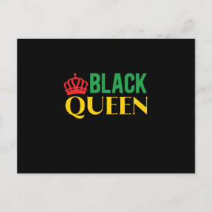 Black Queen Black Woman Ankündigungspostkarte