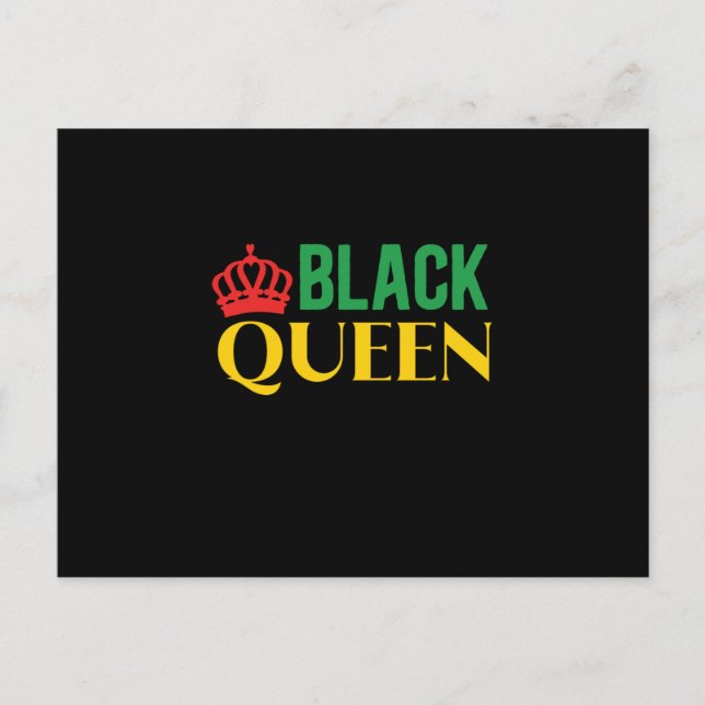 Black Queen Black Woman Ankündigungspostkarte (Vorderseite)