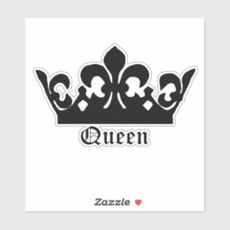 Black Queen Crown Aufkleber