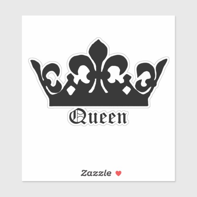 Black Queen Crown Aufkleber (Blatt)