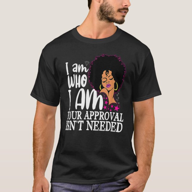 Black Queen Curly Natural Afro American Wo T-Shirt (Vorderseite)