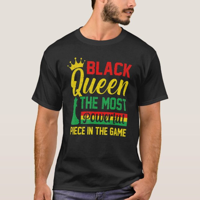Black Queen das mächtigste Stück, das Spiel schwar T-Shirt (Vorderseite)