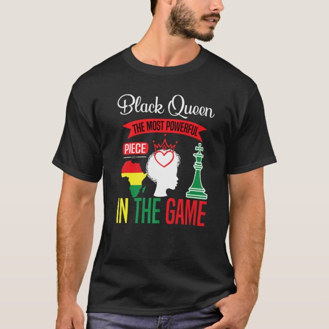Black Queen das mächtigste Stück, das Spiel schwar T-Shirt (Vorderseite)