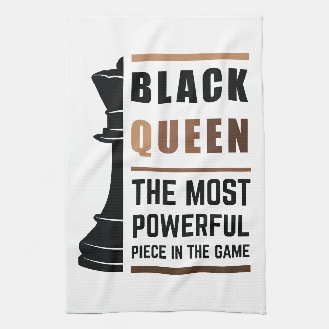 Black Queen das mächtigste Stück in Game 2 Geschirrtuch (Vertikal)