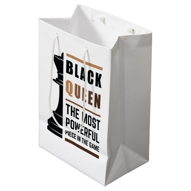 Black Queen das mächtigste Stück in Game 2 Mittlere Geschenktüte (Vorderseite Schrägansicht)